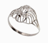 серебряное кольцо без камней 57100135